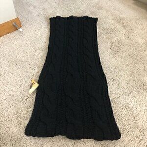 Black knit infinity scarf